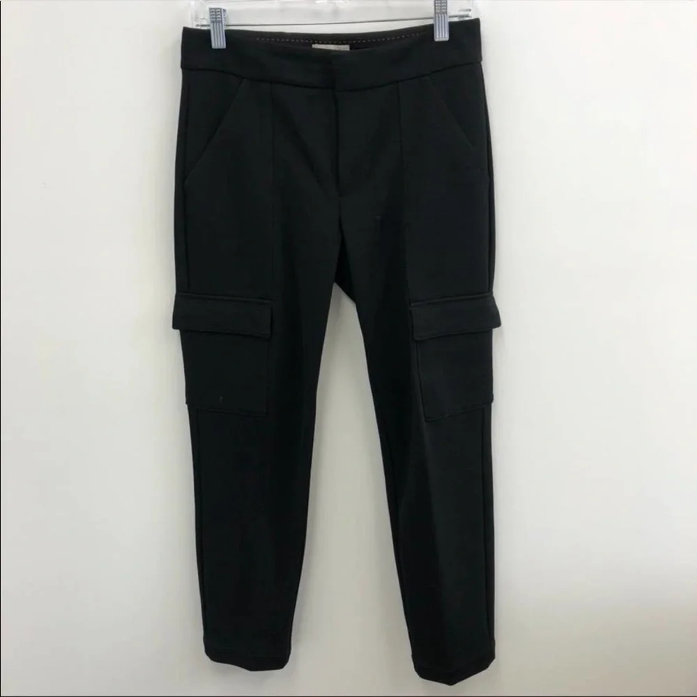 Anthropologie The Essential Slim Black Cargo Pants - Picture 3 of 10